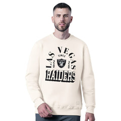 Las Vegas Raiders MSX by Michael Strahan Whiteout Tri-Blend Sweatshirt - White - NFL