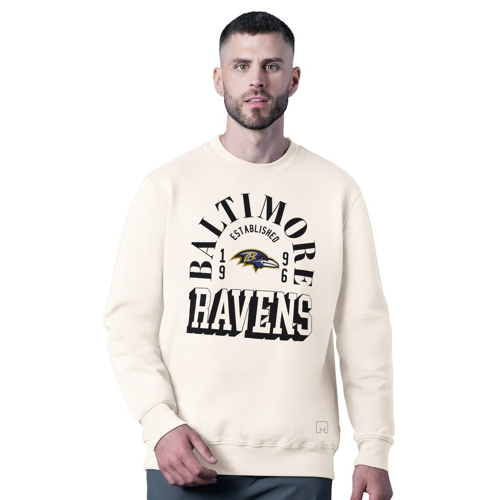 Baltimore Ravens MSX by Michael Strahan Whiteout Tri-Blend Sweatshirt - White - NFL