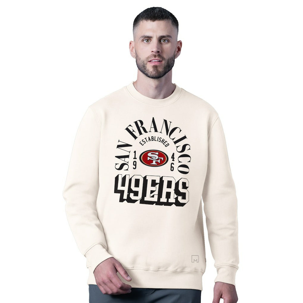 San Francisco 49ers MSX by Michael Strahan Whiteout Tri-Blend Sweatshirt - White - NFL