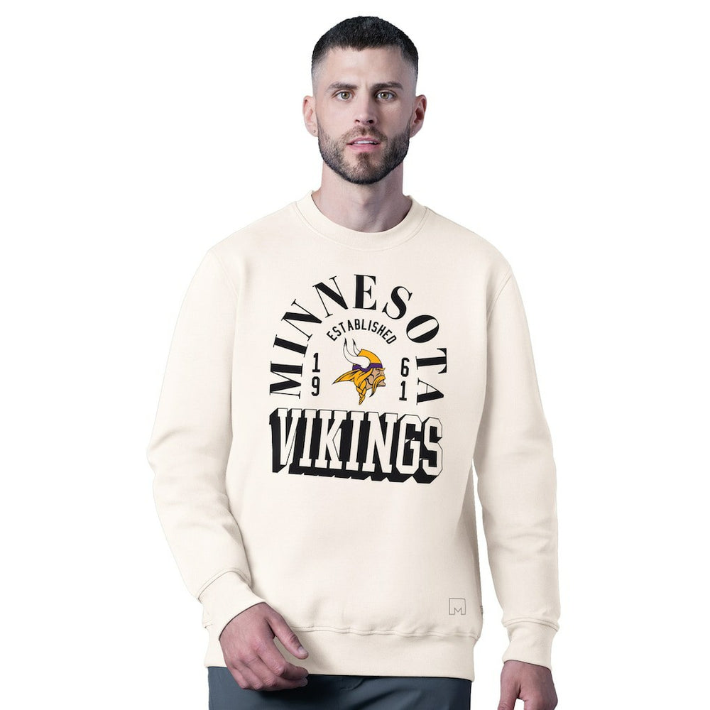 Minnesota Vikings MSX by Michael Strahan Whiteout Tri-Blend Sweatshirt - White - NFL