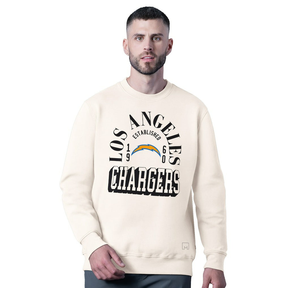 Los Angeles Chargers MSX by Michael Strahan Whiteout Tri-Blend Sweatshirt - White - NFL