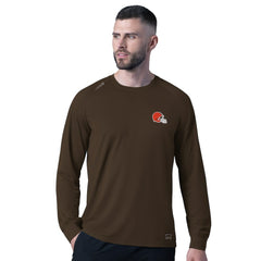 Cleveland Browns MSX by Michael Strahan Forward Long-Sleeve T-Shirt - Brown - NFL