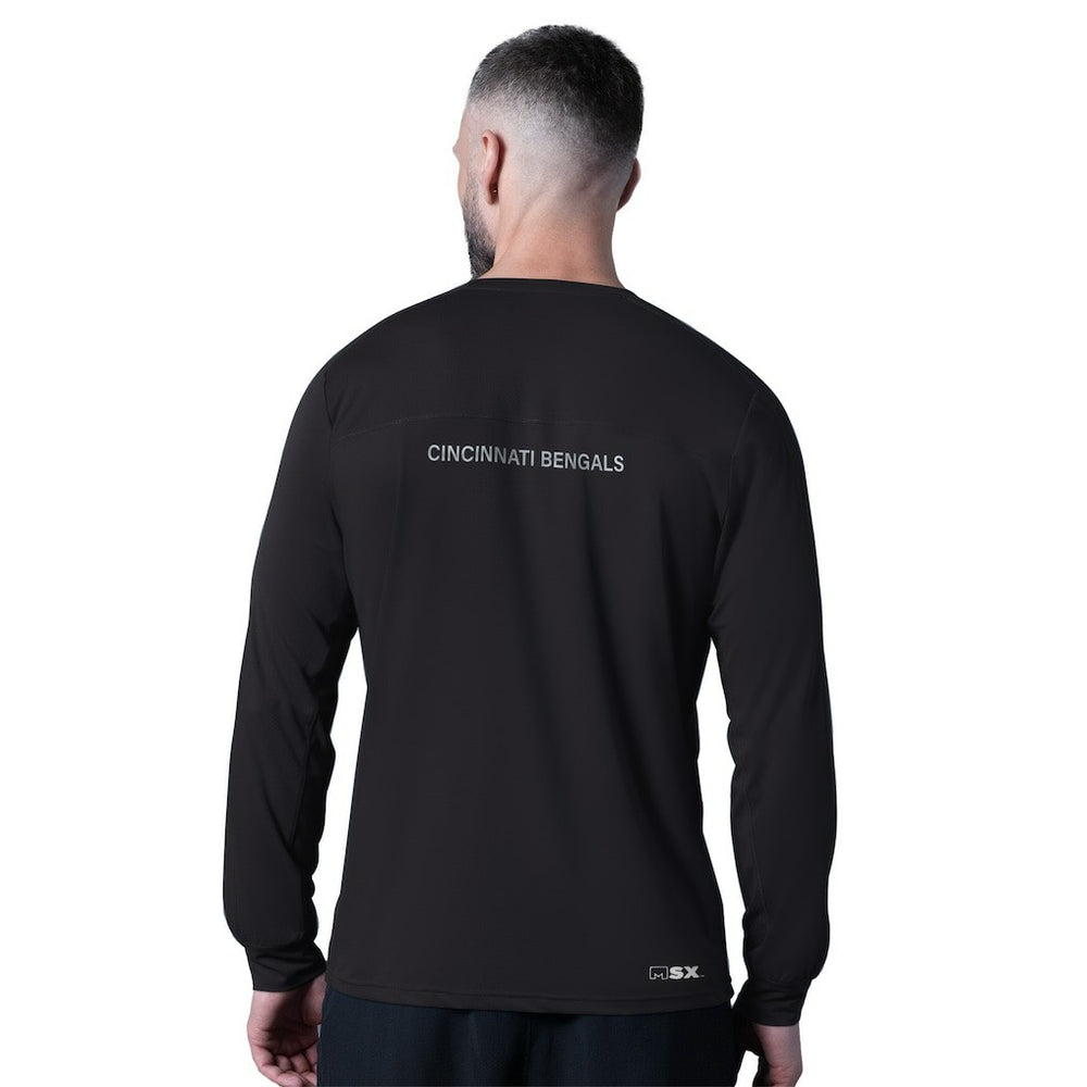 Cincinnati Bengals MSX by Michael Strahan Forward Long-Sleeve T-Shirt - Black - NFL