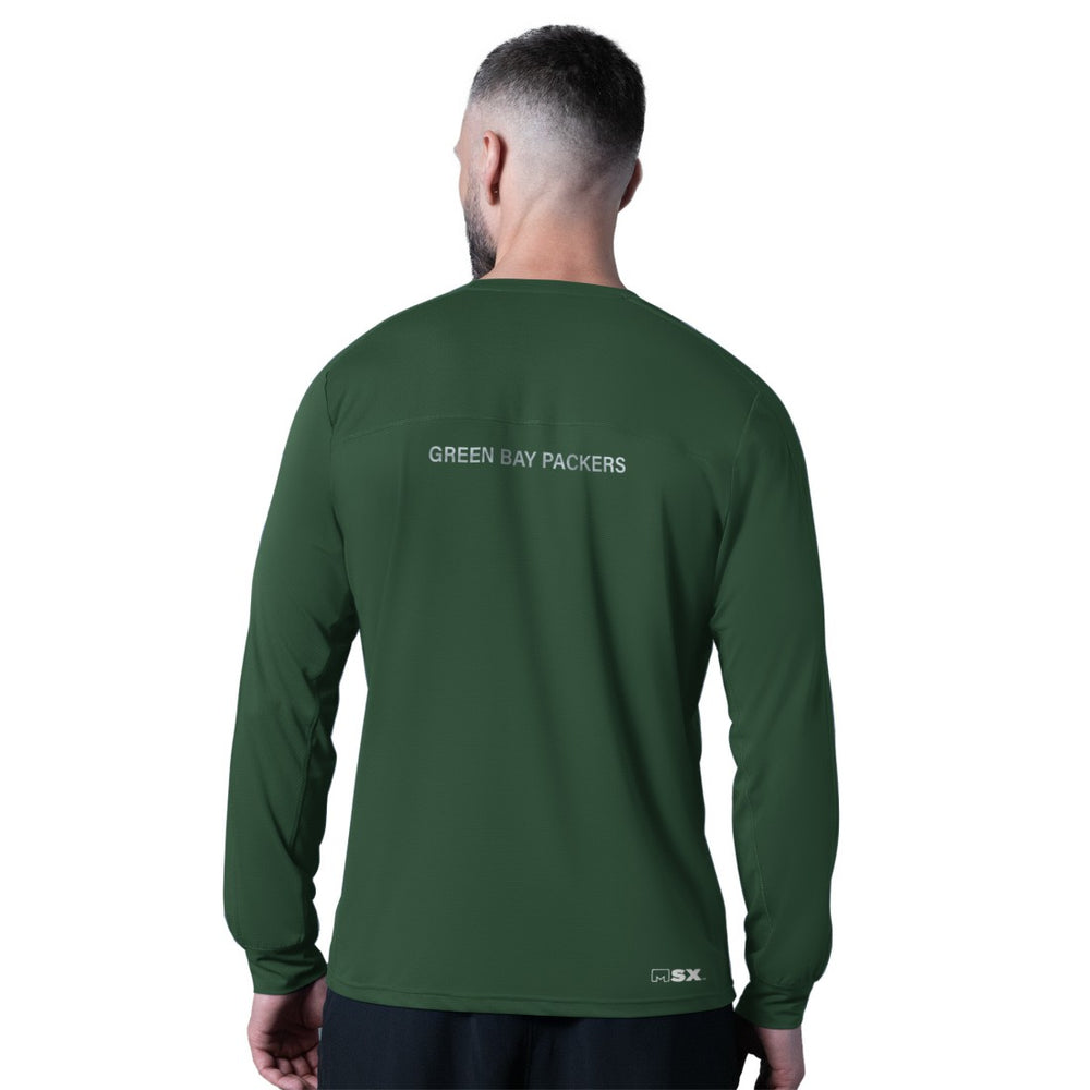 Green Bay Packers MSX by Michael Strahan Forward Long-Sleeve T-Shirt - Green - NFL