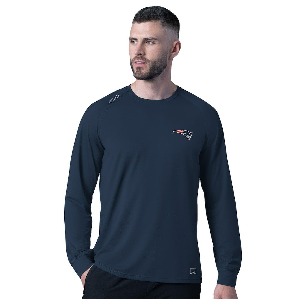 New England Patriots MSX by Michael Strahan Forward Long-Sleeve T-Shirt - Navy - NFL