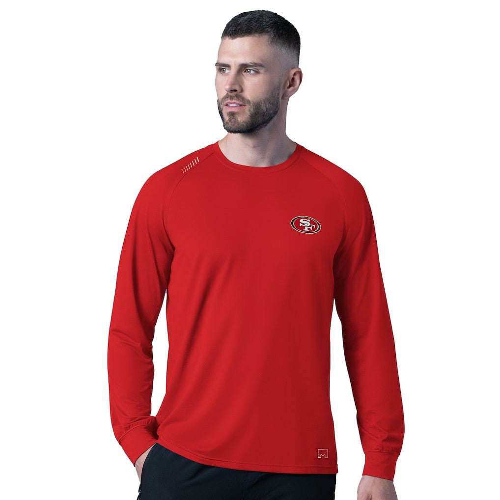San Francisco 49ers MSX by Michael Strahan Forward Long-Sleeve T-Shirt - Red - NFL