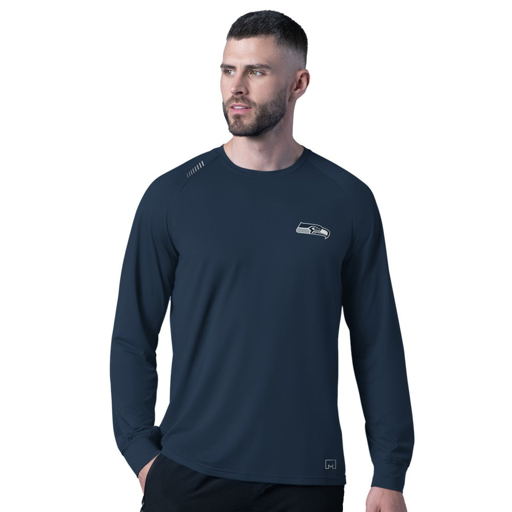 Seattle Seahawks MSX by Michael Strahan Forward Long-Sleeve T-Shirt - Navy - NFL