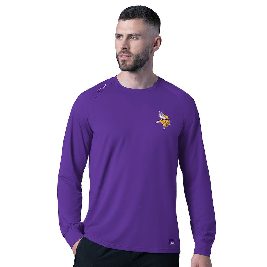 Minnesota Vikings MSX by Michael Strahan Forward Long-Sleeve T-Shirt - Purple - NFL