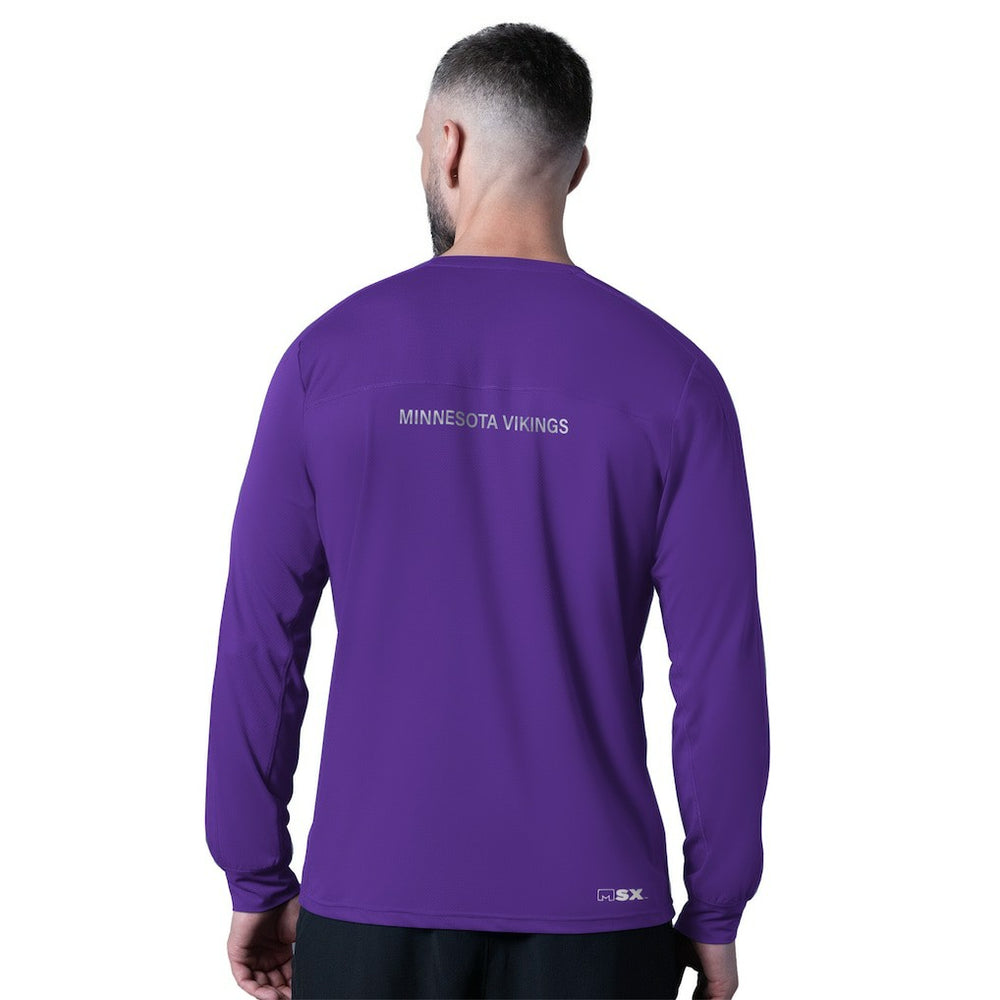 Minnesota Vikings MSX by Michael Strahan Forward Long-Sleeve T-Shirt - Purple - NFL