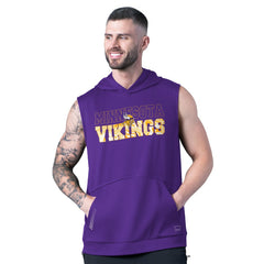 Minnesota Vikings MSX by Michael Strahan Tri-Blend Rebound Sleeveless Hoodie - Purple - NFL