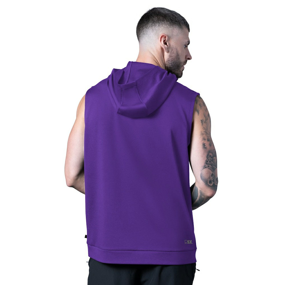 Minnesota Vikings MSX by Michael Strahan Tri-Blend Rebound Sleeveless Hoodie - Purple - NFL