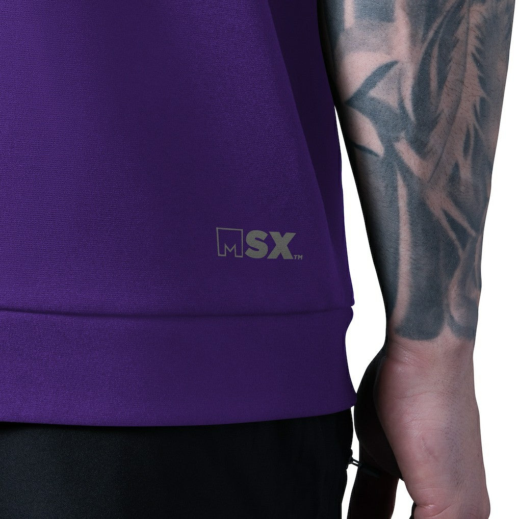 Minnesota Vikings MSX by Michael Strahan Tri-Blend Rebound Sleeveless Hoodie - Purple - NFL