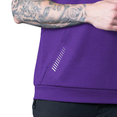 Minnesota Vikings MSX by Michael Strahan Tri-Blend Rebound Sleeveless Hoodie - Purple - NFL