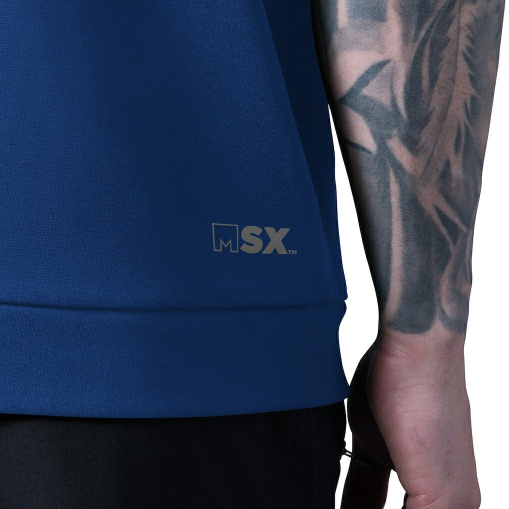 New York Giants MSX by Michael Strahan Tri-Blend Rebound Sleeveless Hoodie - Royal - NFL