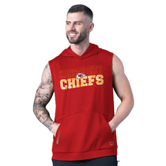 Kansas City Chiefs MSX by Michael Strahan Tri-Blend Rebound Sleeveless Hoodie - Red - NFL