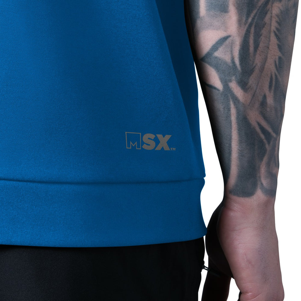 Detroit Lions MSX by Michael Strahan Tri-Blend Rebound Sleeveless Hoodie - Blue - NFL