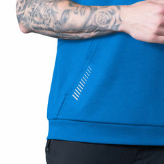 Detroit Lions MSX by Michael Strahan Tri-Blend Rebound Sleeveless Hoodie - Blue - NFL