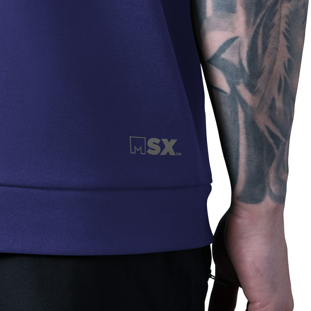 Baltimore Ravens MSX by Michael Strahan Tri-Blend Rebound Sleeveless Hoodie - Purple - NFL