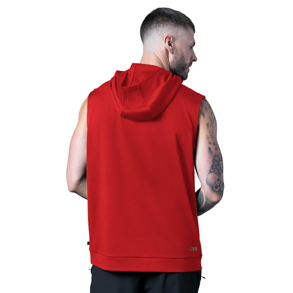 San Francisco 49ers MSX by Michael Strahan Tri-Blend Rebound Sleeveless Hoodie - Scarlet - NFL