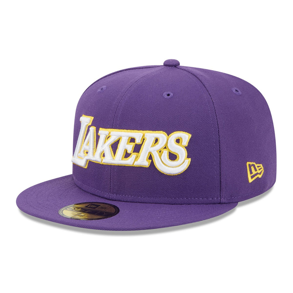 New Era Los Angeles Lakers Jersey Hook Statement Edition 59FIFTY Fitted Hat Purple
