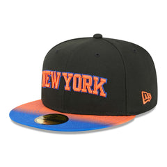 New Era New York Knicks Jersey Hook Statement Edition 59FIFTY Fitted Hat Black/Blue