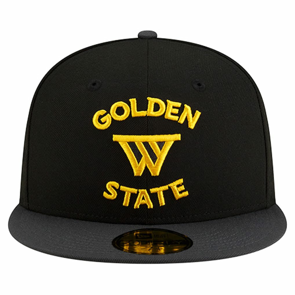 New Era Golden State Warriors Statement Edition Jersey Hook 59Fifty Fitted Hat Black