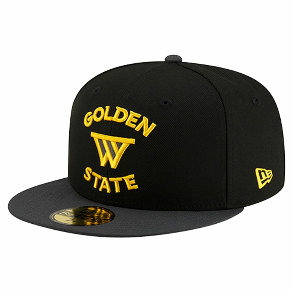 New Era Golden State Warriors Statement Edition Jersey Hook 59Fifty Fitted Hat Black