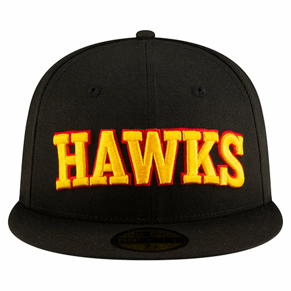 New Era Atlanta Hawks Statement Edition Jersey Hook 59Fifty Fitted Hat Black