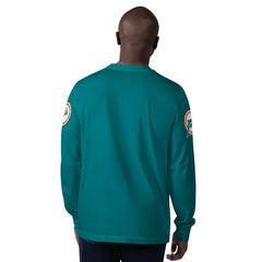 Miami Dolphins Starter Extreme Clutch Hit Vintage Logo Long Sleeve T-Shirt - Aqua - NFL