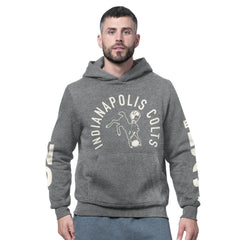 Indianapolis Colts Starter Handoff Vintage Logo Fleece Hoodie Sweatshirt - Charcoal - NFL