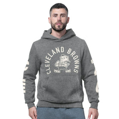Cleveland Browns Starter Handoff Vintage Logo Fleece Hoodie Sweatshirt - Charcoal - NFL
