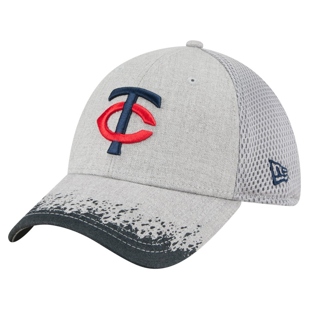 Minnesota Twins New Era Visor Paint Splatter 39THIRTY Flex Hat Outlet