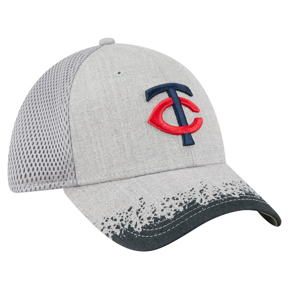 Minnesota Twins New Era Visor Paint Splatter 39THIRTY Flex Hat Outlet
