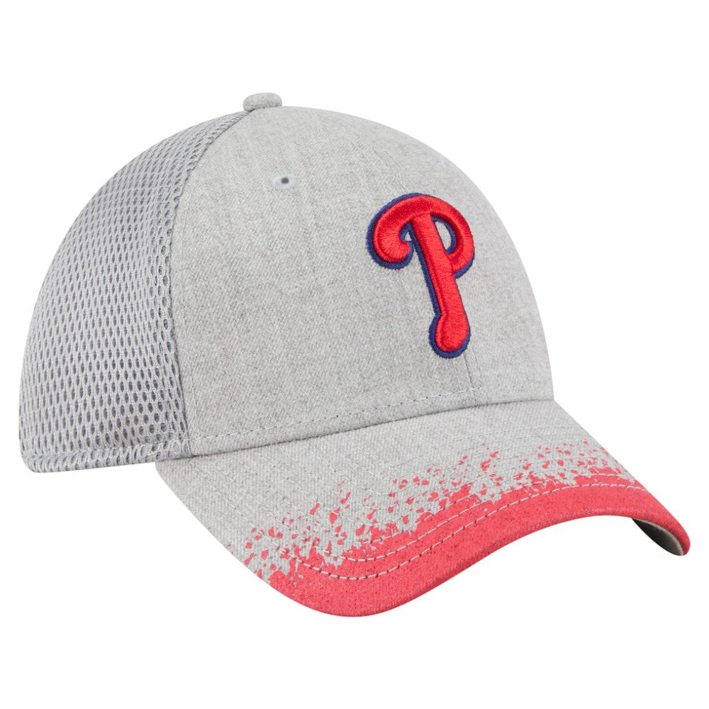Philadelphia Phillies New Era Visor Paint Splatter 39THIRTY Flex Hat Outlet