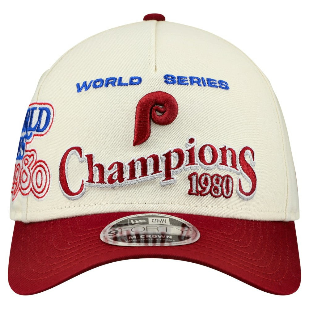 Philadelphia Phillies New Era World Series 9FORTY M-Crown A-Frame Adjustable Hat Discount