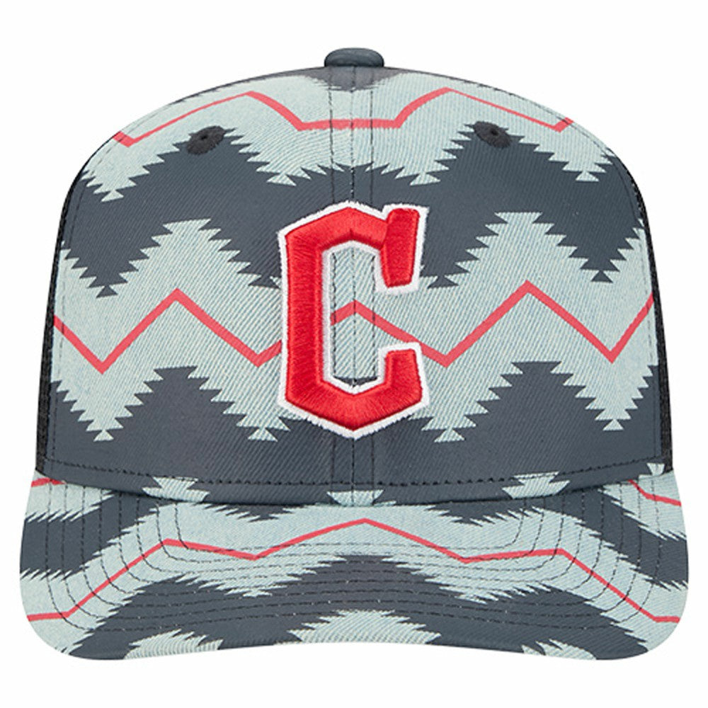 Cleveland Guardians New Era Aztec Denim 9SEVENTY Adjustable Hat Sale