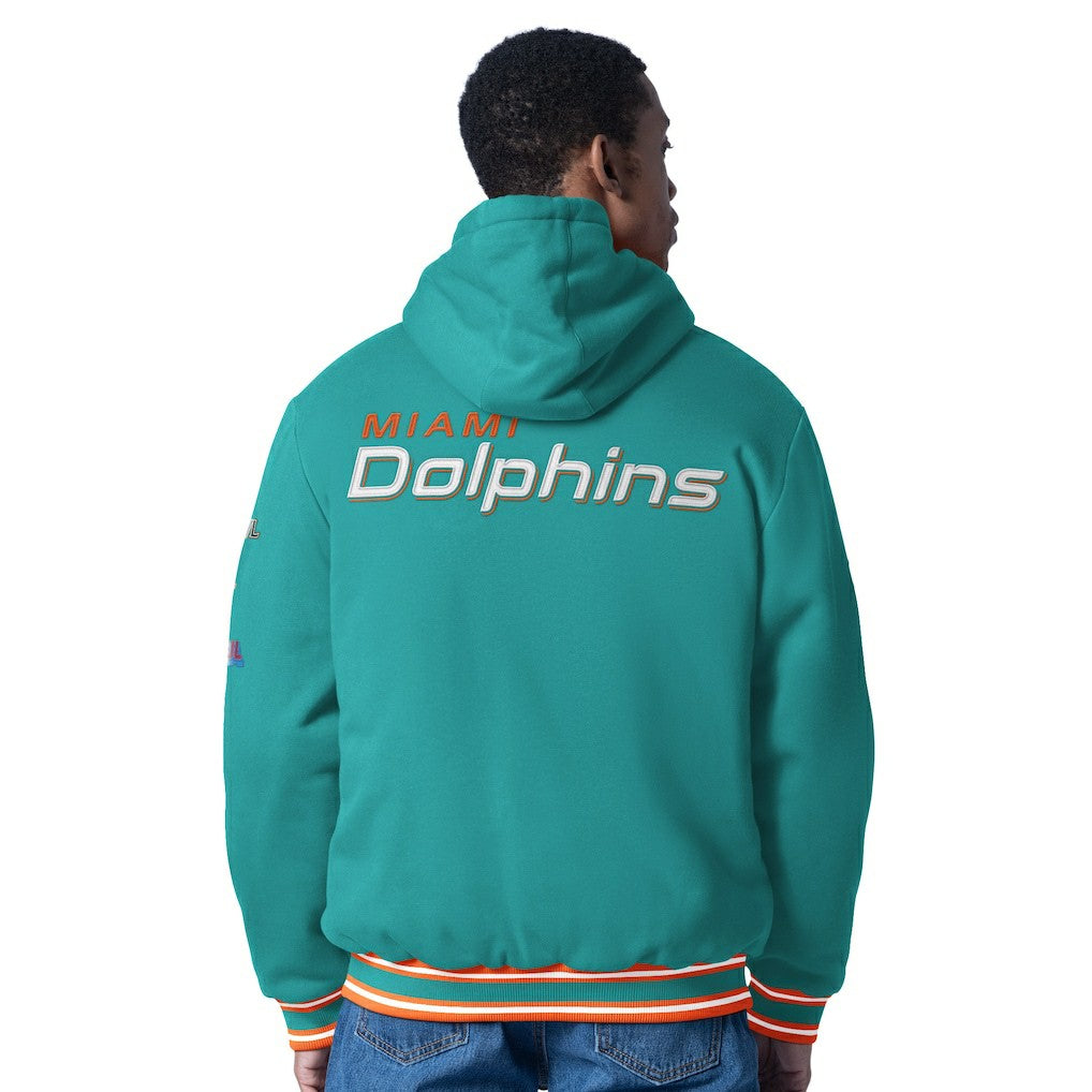 Miami Dolphins G-III Sports by Carl Banks Power Forward Commemorative Full-Zip Hooded Jacket - Aqua - NFL
