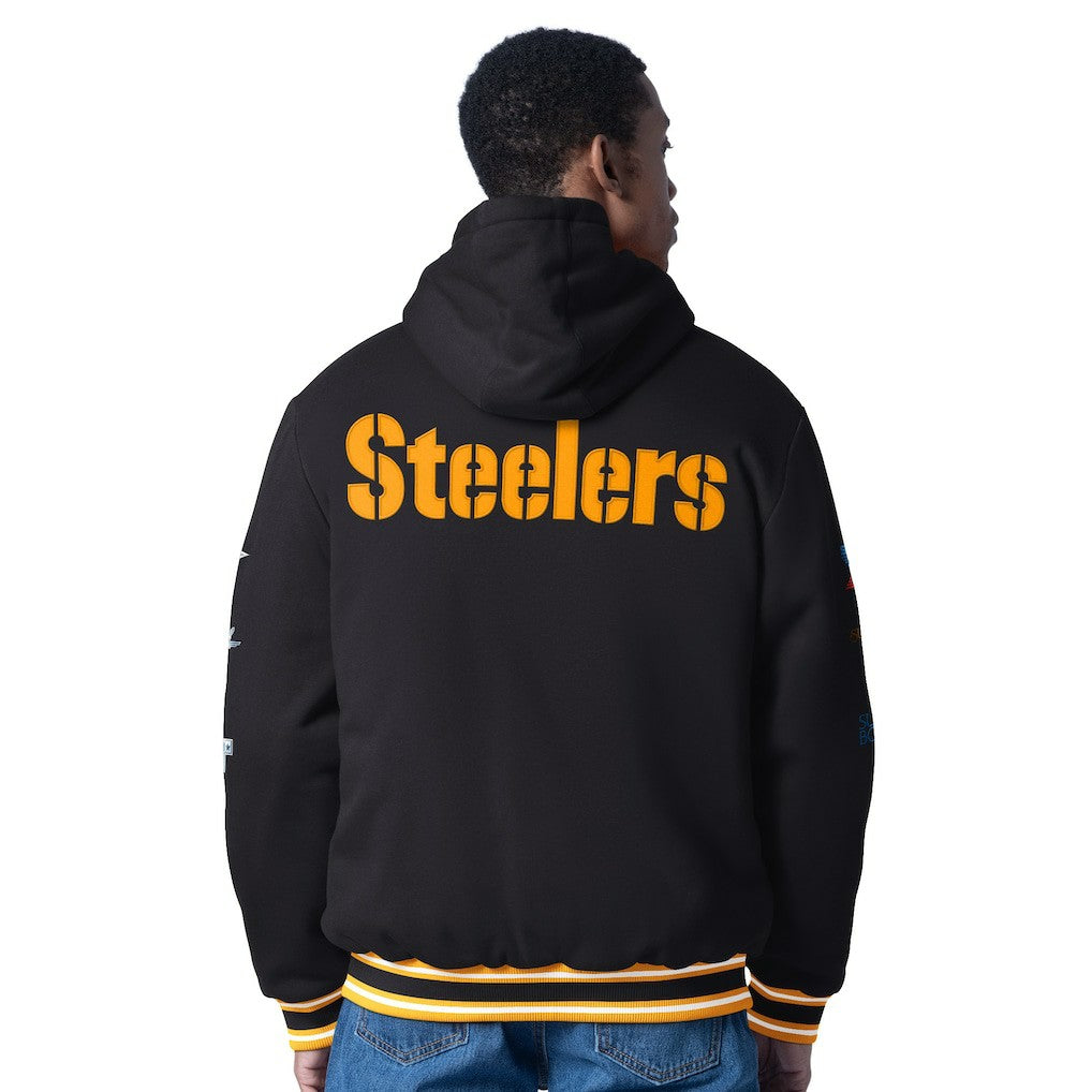 Pittsburgh Steelers G-III Sports by Carl Banks Power Forward Commemorative Full-Zip Hooded Jacket - Black - NFL