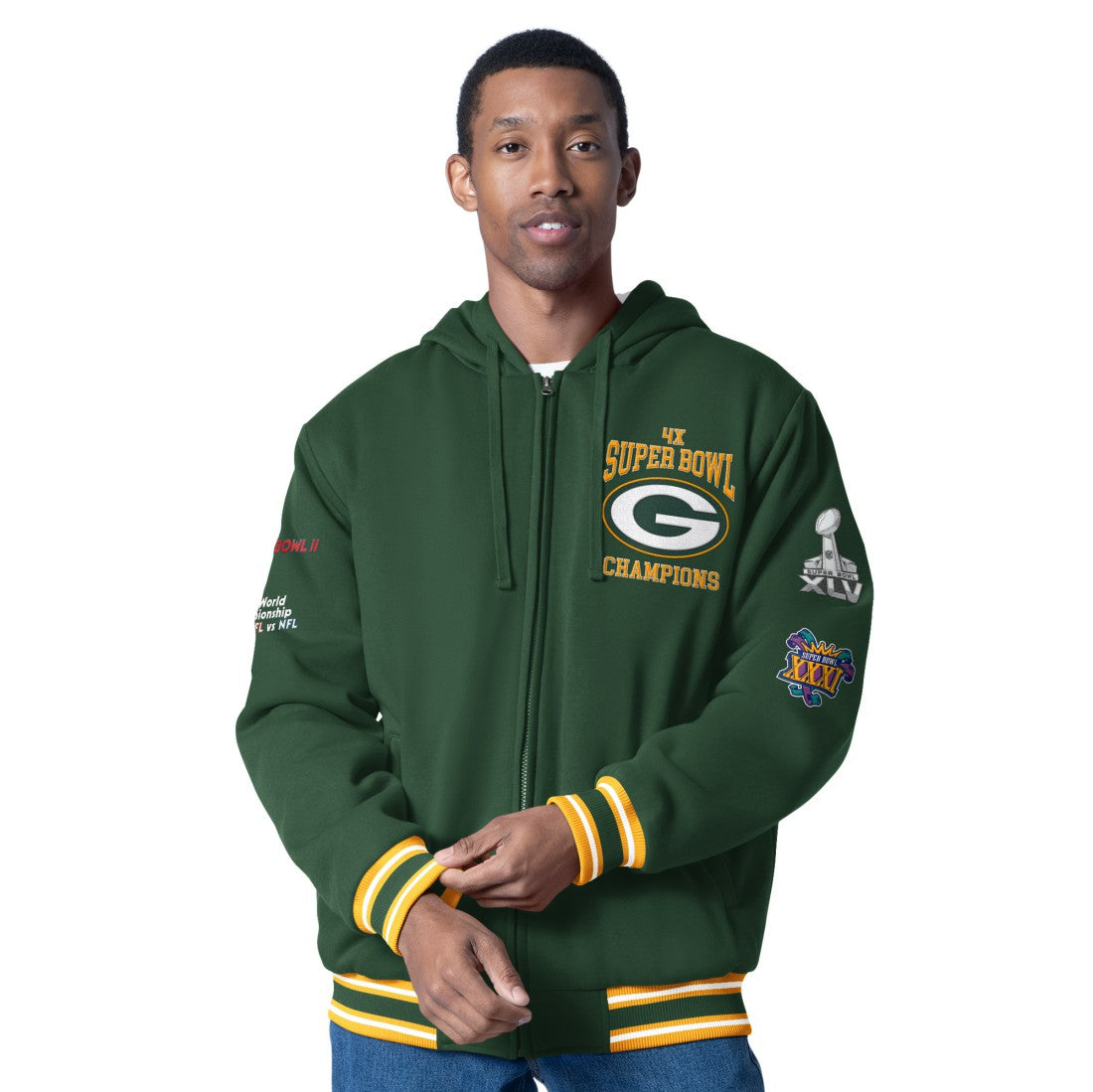 Green Bay Packers G-III Sports by Carl Banks Power Forward Commemorative Full-Zip Hooded Jacket - Green - NFL