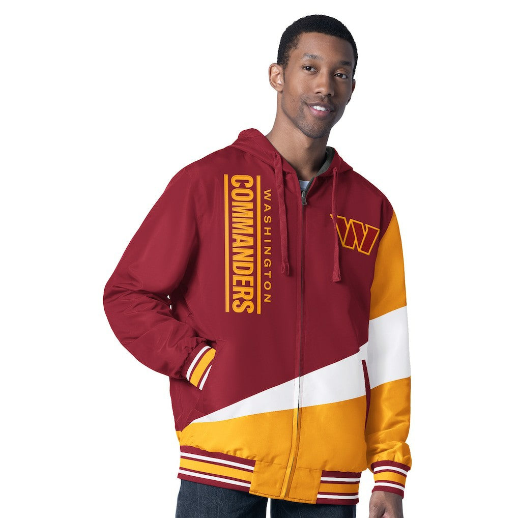 Washington Commanders G-III Sports by Carl Banks Dual Threat Reversable Full-Zip Hooded Jacket - Burgundy/Charcoal - NFL