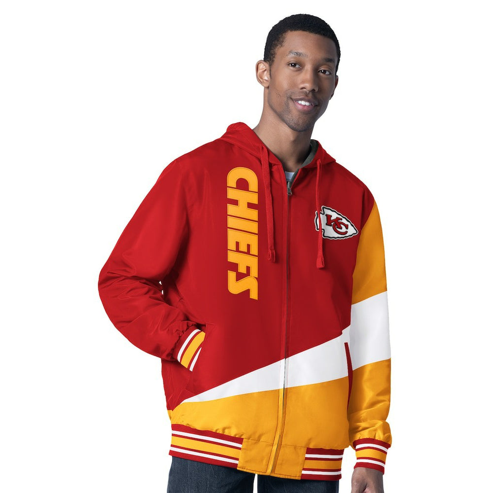 Kansas City Chiefs G-III Sports by Carl Banks Dual Threat Reversable Full-Zip Hooded Jacket - Red/Charcoal - NFL