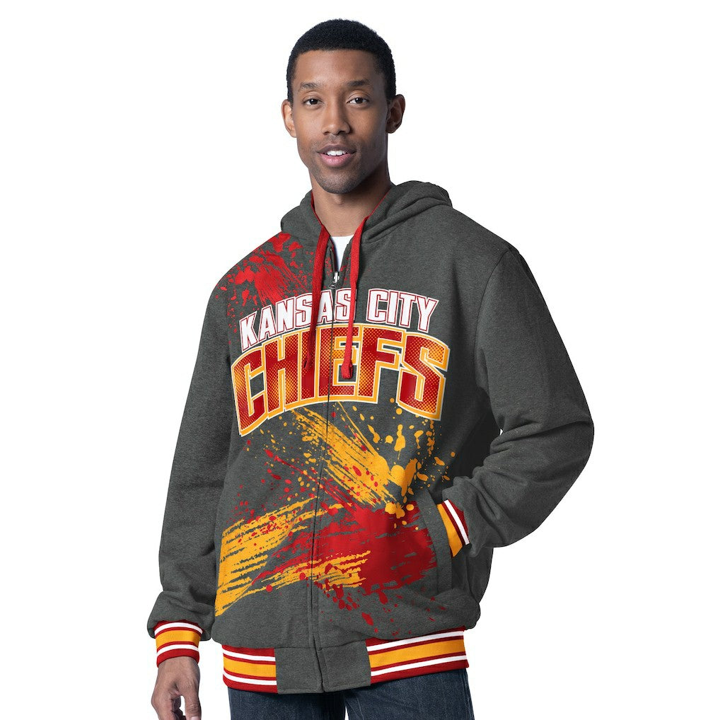 Kansas City Chiefs G-III Sports by Carl Banks Dual Threat Reversable Full-Zip Hooded Jacket - Red/Charcoal - NFL