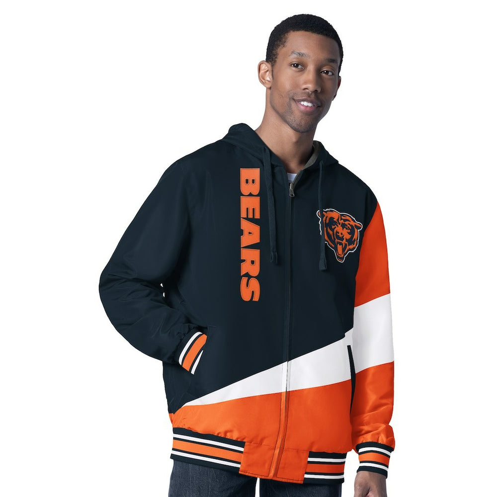 Chicago Bears G-III Sports by Carl Banks Dual Threat Reversable Full-Zip Hooded Jacket - Navy/Charcoal - NFL
