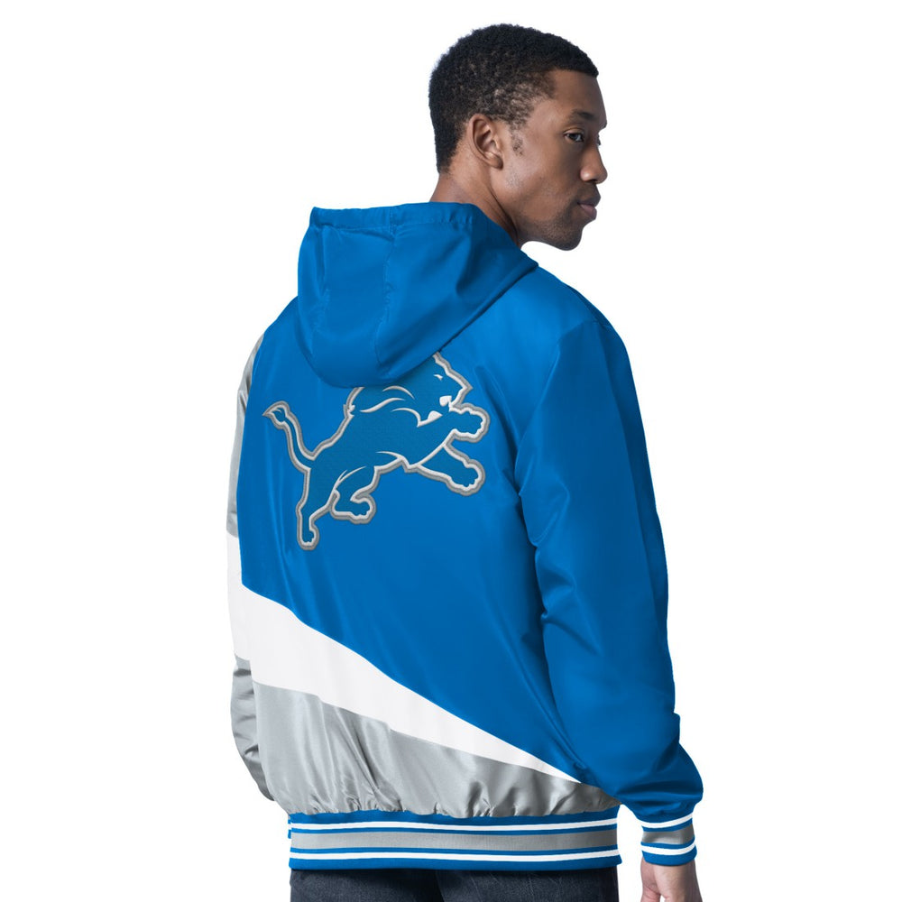 Detroit Lions G-III Sports by Carl Banks Dual Threat Reversable Full-Zip Hooded Jacket - Blue/Charcoal - NFL