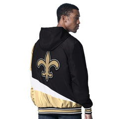 New Orleans Saints G-III Sports by Carl Banks Dual Threat Reversable Full-Zip Hooded Jacket - Black/Charcoal - NFL