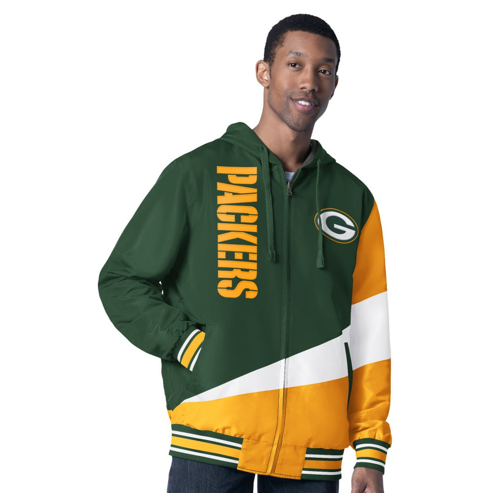 Green Bay Packers G-III Sports by Carl Banks Dual Threat Reversable Full-Zip Hooded Jacket - Green/Charcoal - NFL