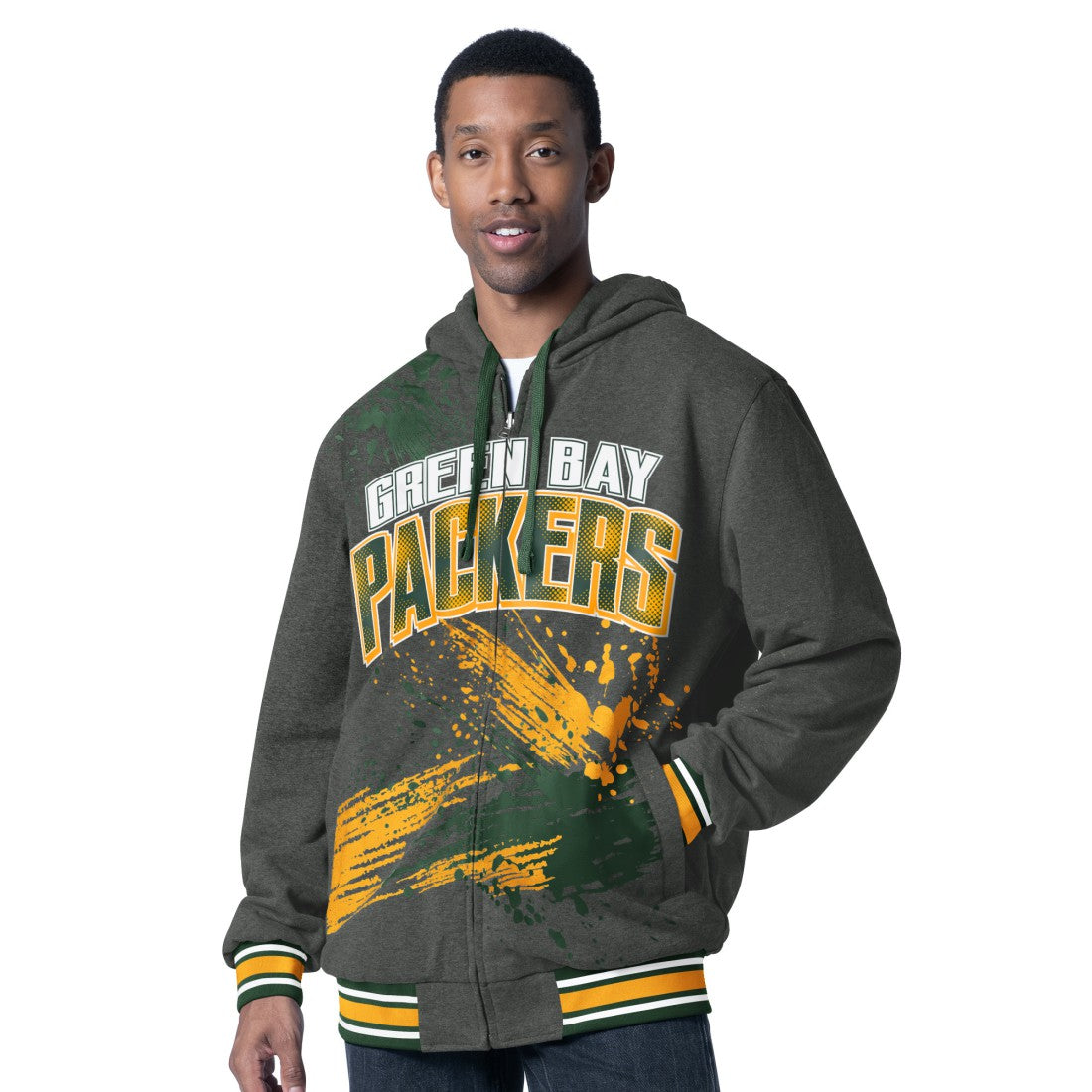 Green Bay Packers G-III Sports by Carl Banks Dual Threat Reversable Full-Zip Hooded Jacket - Green/Charcoal - NFL