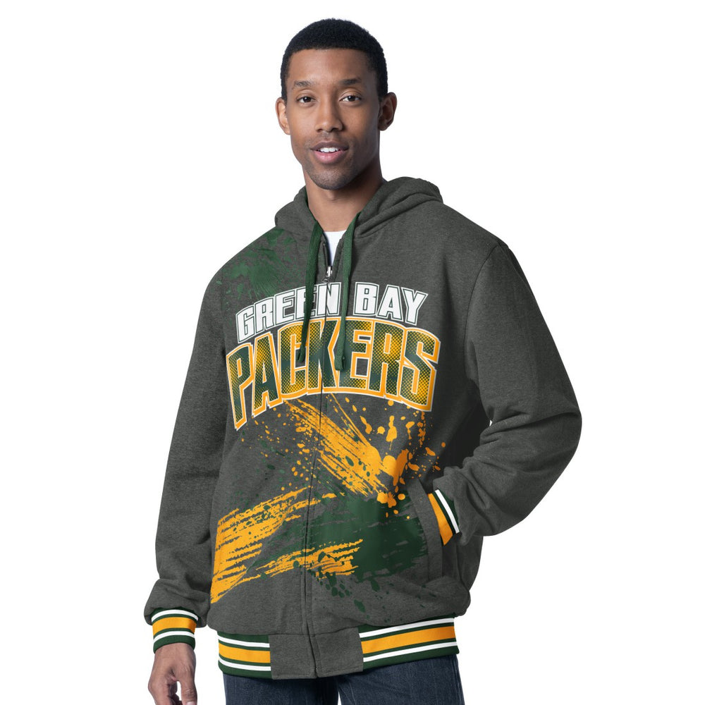Green Bay Packers G-III Sports by Carl Banks Dual Threat Reversable Full-Zip Hooded Jacket - Green/Charcoal - NFL