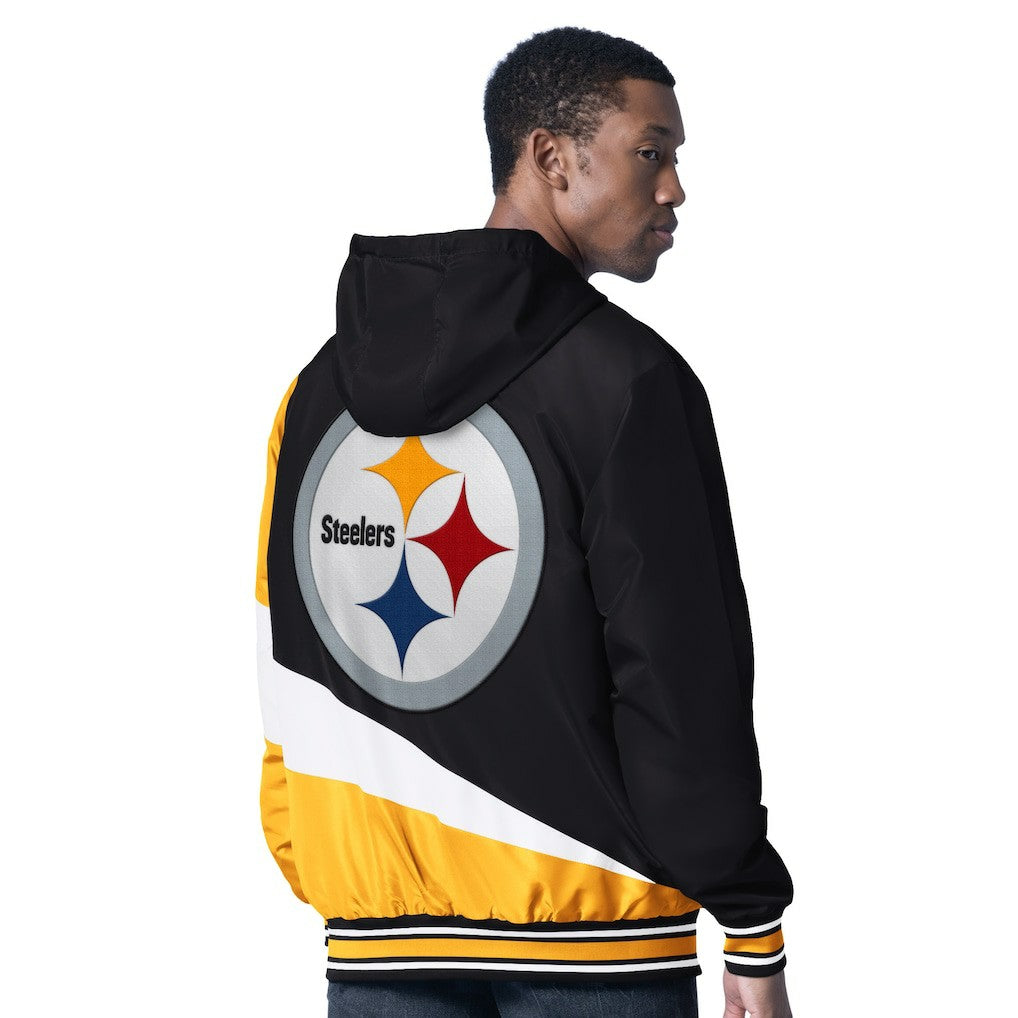 Pittsburgh Steelers G-III Sports by Carl Banks Dual Threat Reversable Full-Zip Hooded Jacket - Black/Charcoal - NFL