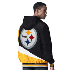 Pittsburgh Steelers G-III Sports by Carl Banks Dual Threat Reversable Full-Zip Hooded Jacket - Black/Charcoal - NFL